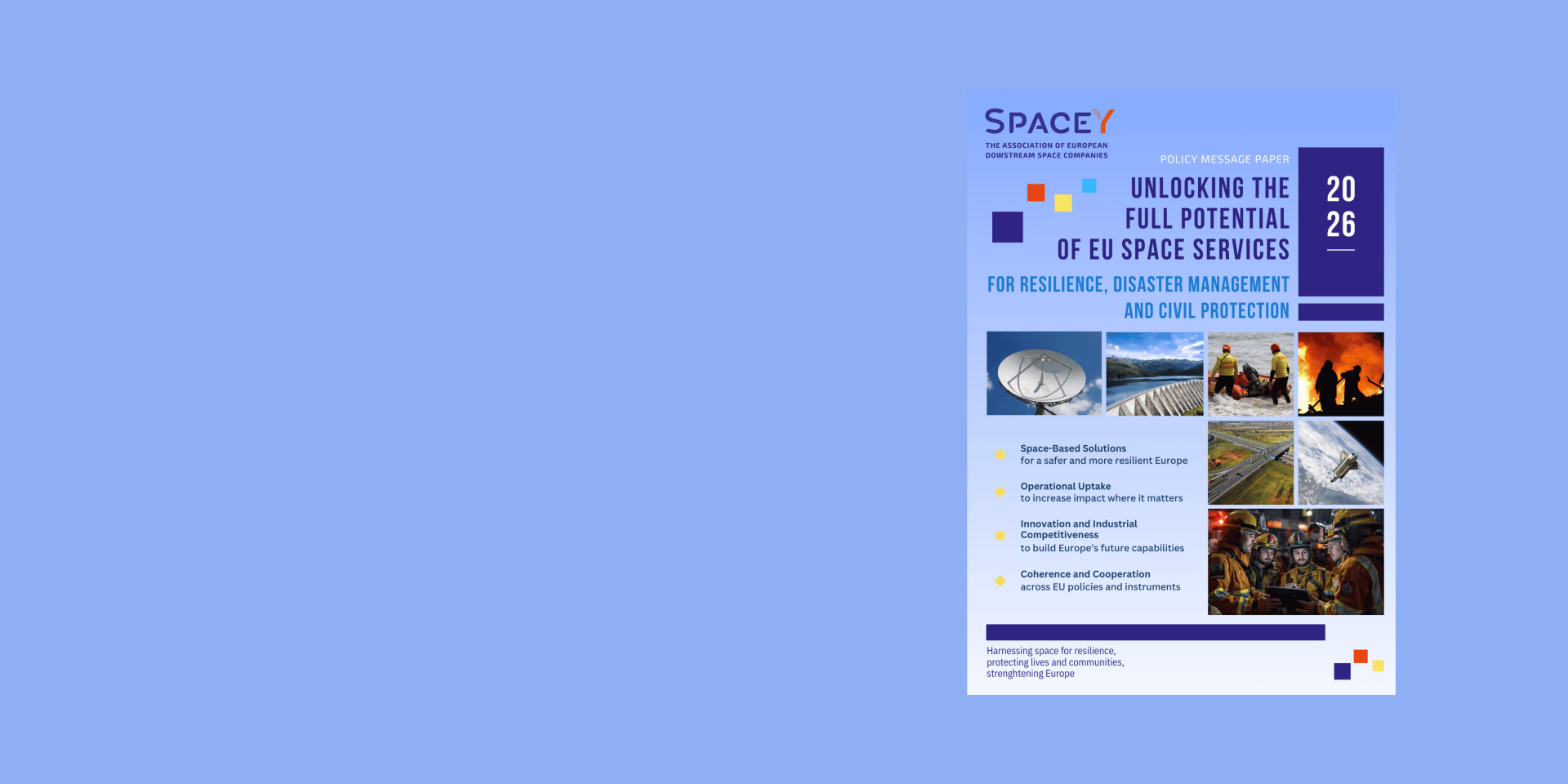 Space Y Policy Message Paper on the operational uptake of EU space services for resilience and civil protection